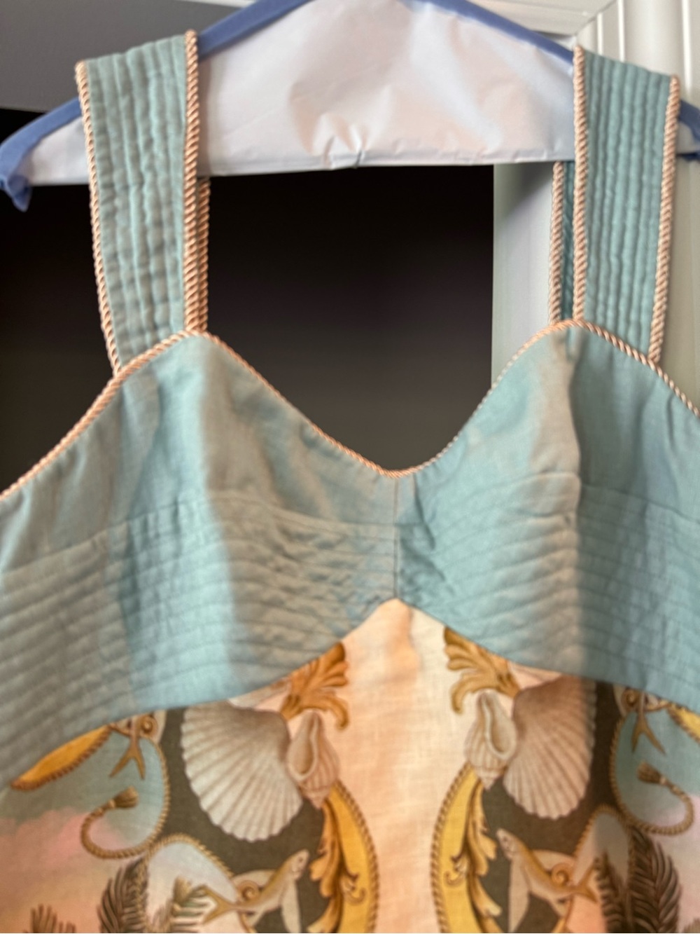 FARM Rio Seafoam and Yellow Coastal-Print Midi Dress - Picture 3 of 6